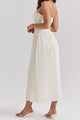 Women’s Strapless Pleated Dress | Maxi