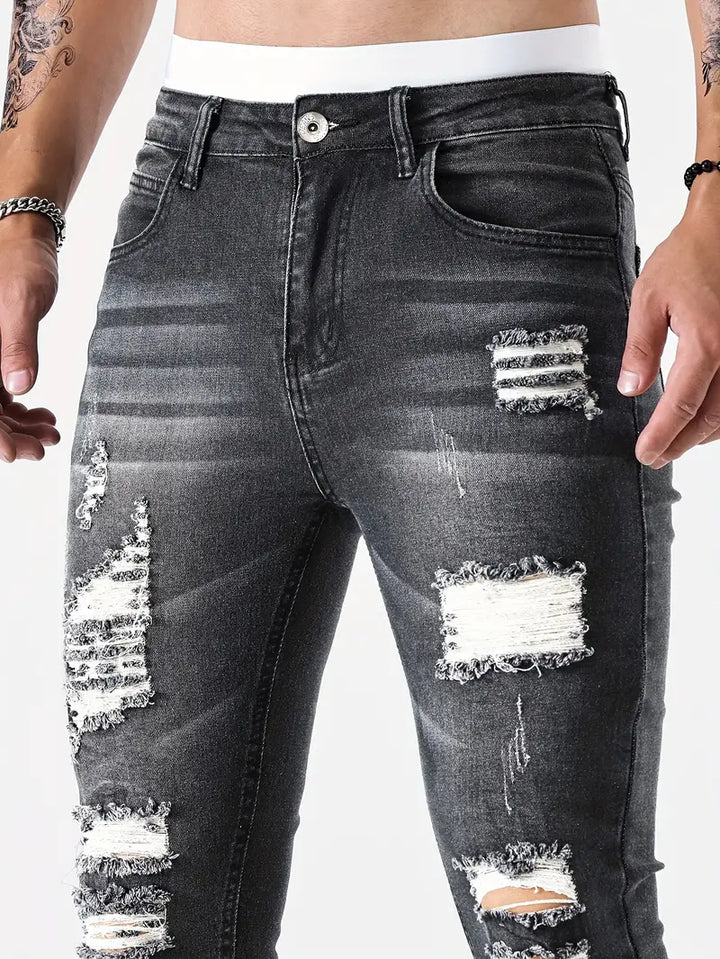 Men’s Ripped Skinny Jeans | Distressed