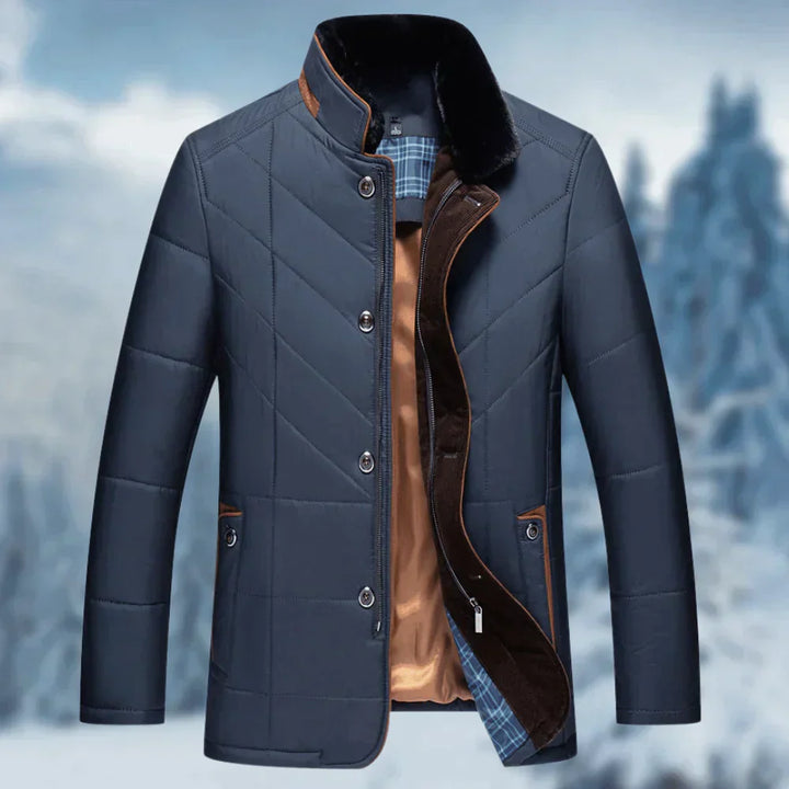 Men’s Quilted Winter Jacket | Long