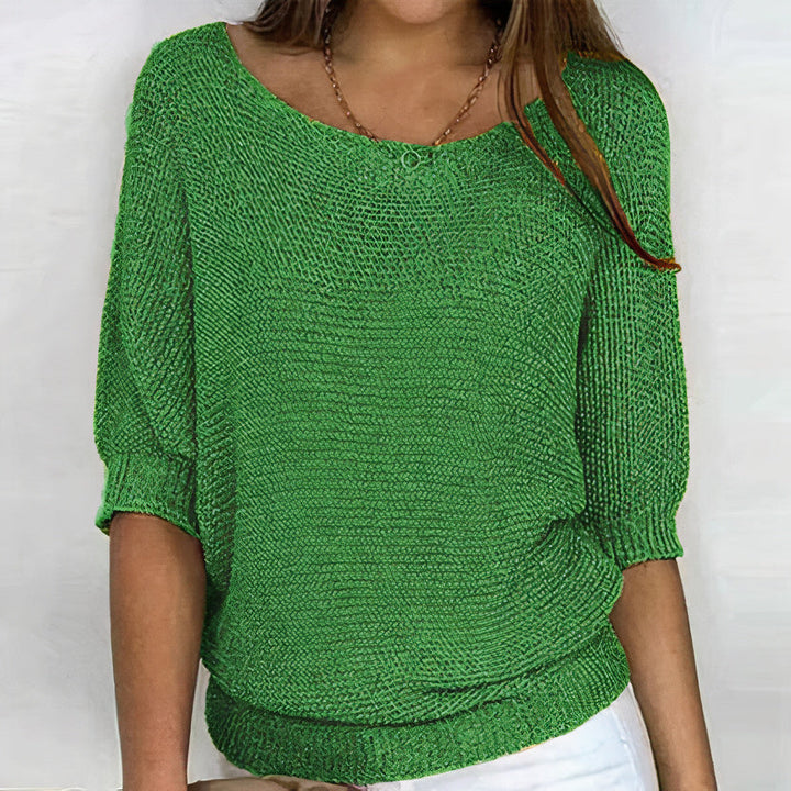 Women’s Loose Knit Sweater | Half Sleeve
