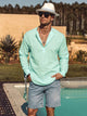 Men’s Long Sleeve Henley Shirt | Relaxed Fit