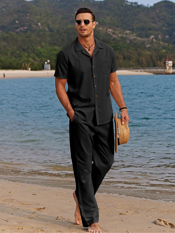 Men’s Casual Shirt and Pants Set | Two Piece