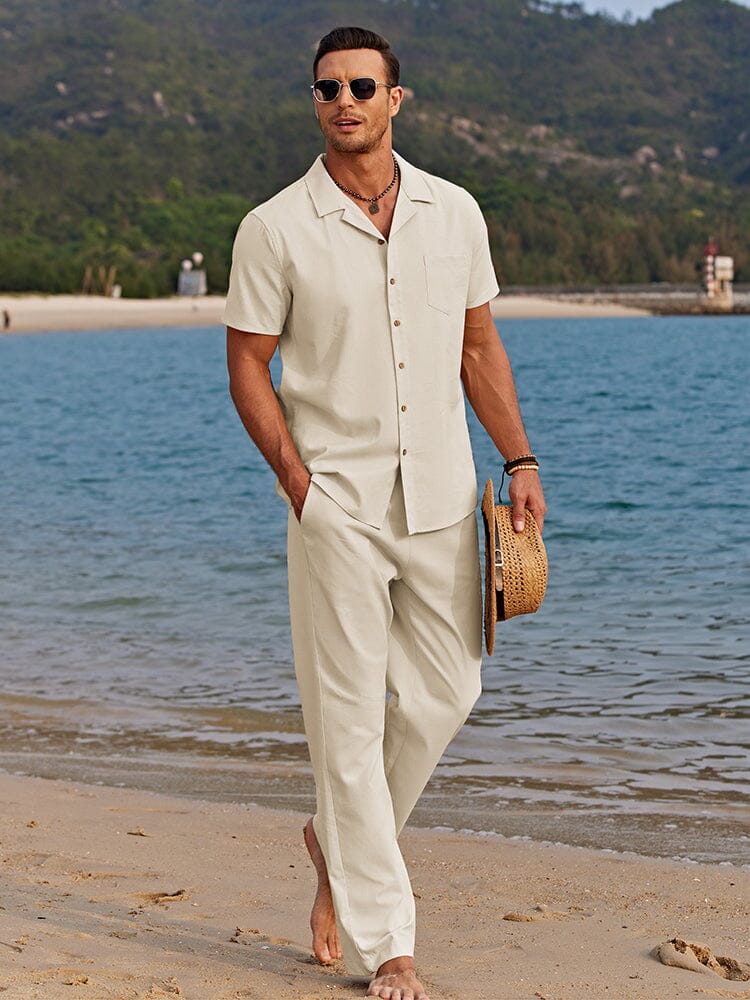 Men’s Casual Shirt and Pants Set | Two Piece