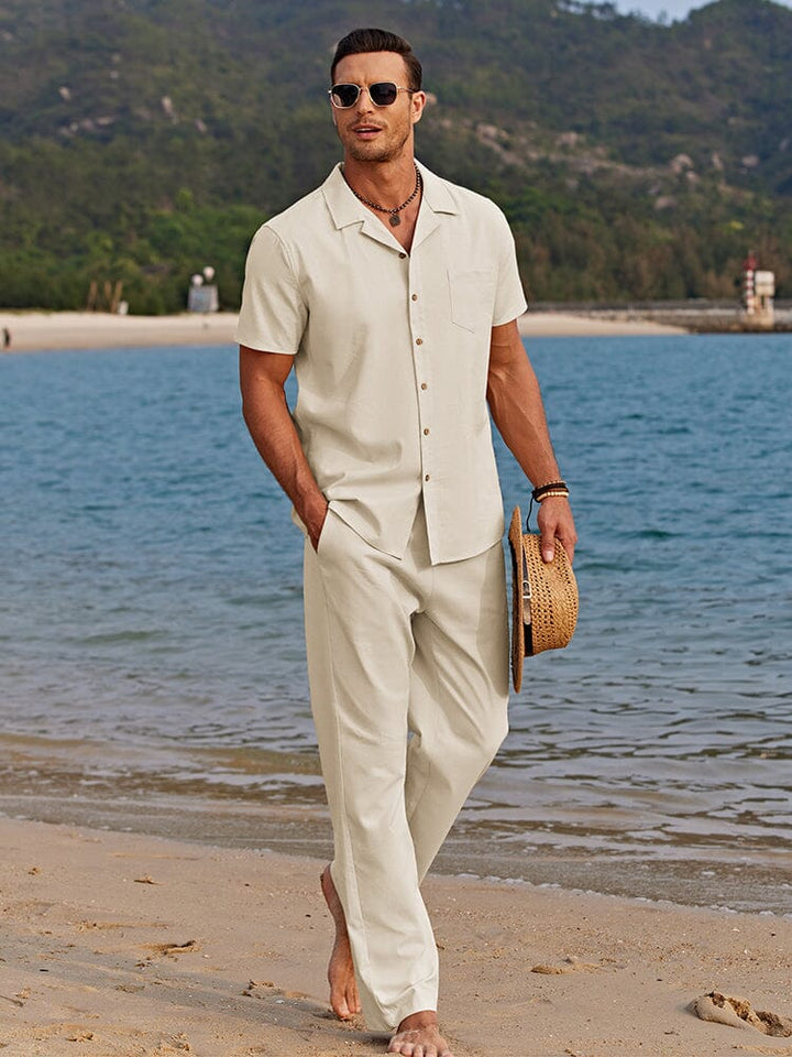 Men’s Casual Shirt and Pants Set | Two Piece