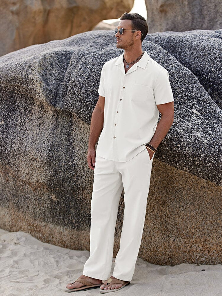 Men’s Casual Shirt and Pants Set | Two Piece