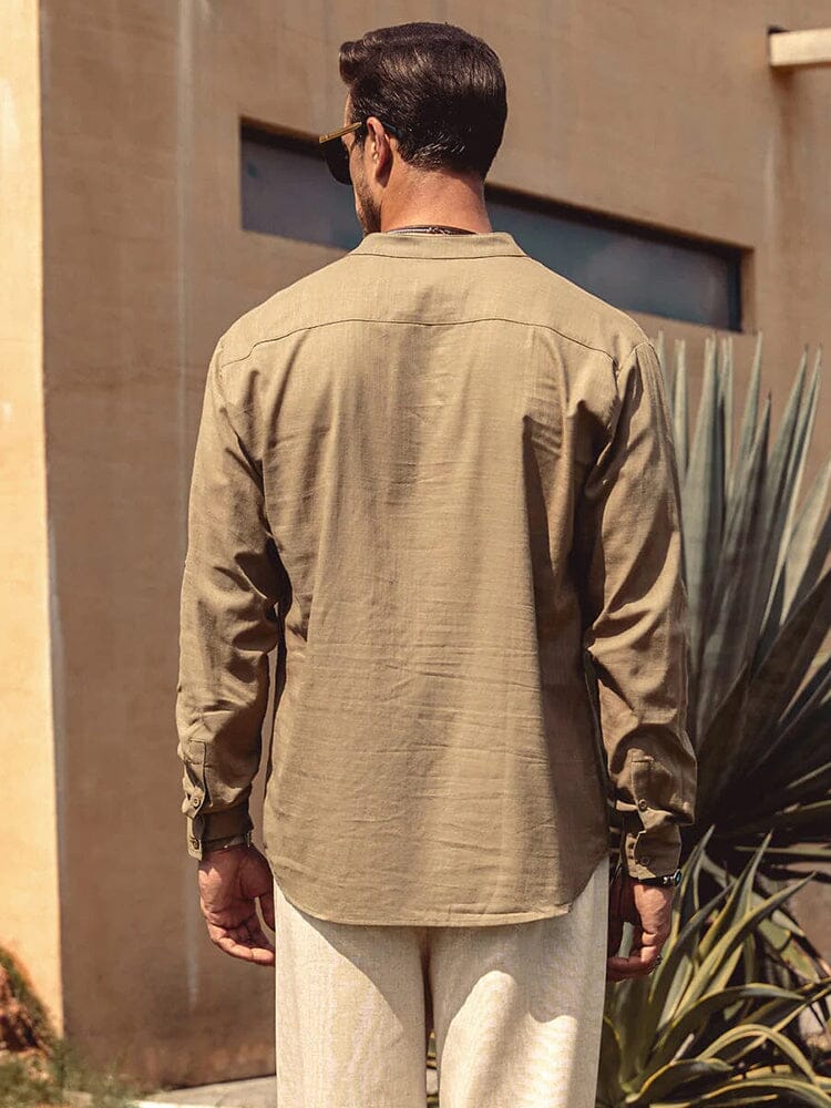 Men’s Long Sleeve Henley Shirt | Relaxed Fit