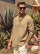 Men’s Long Sleeve Henley Shirt | Relaxed Fit