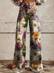 Women’s Floral Print Wide Leg Jeans | High Waist