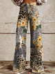 Women’s Floral Print Wide Leg Jeans | High Waist