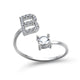 Women’s Adjustable Ring | Letter Charm