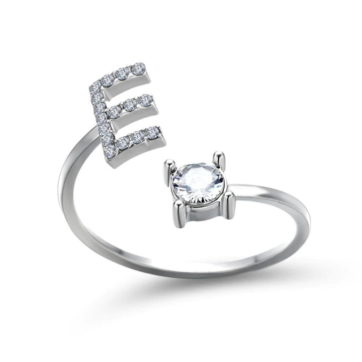 Women’s Adjustable Ring | Letter Charm