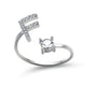 Women’s Adjustable Ring | Letter Charm