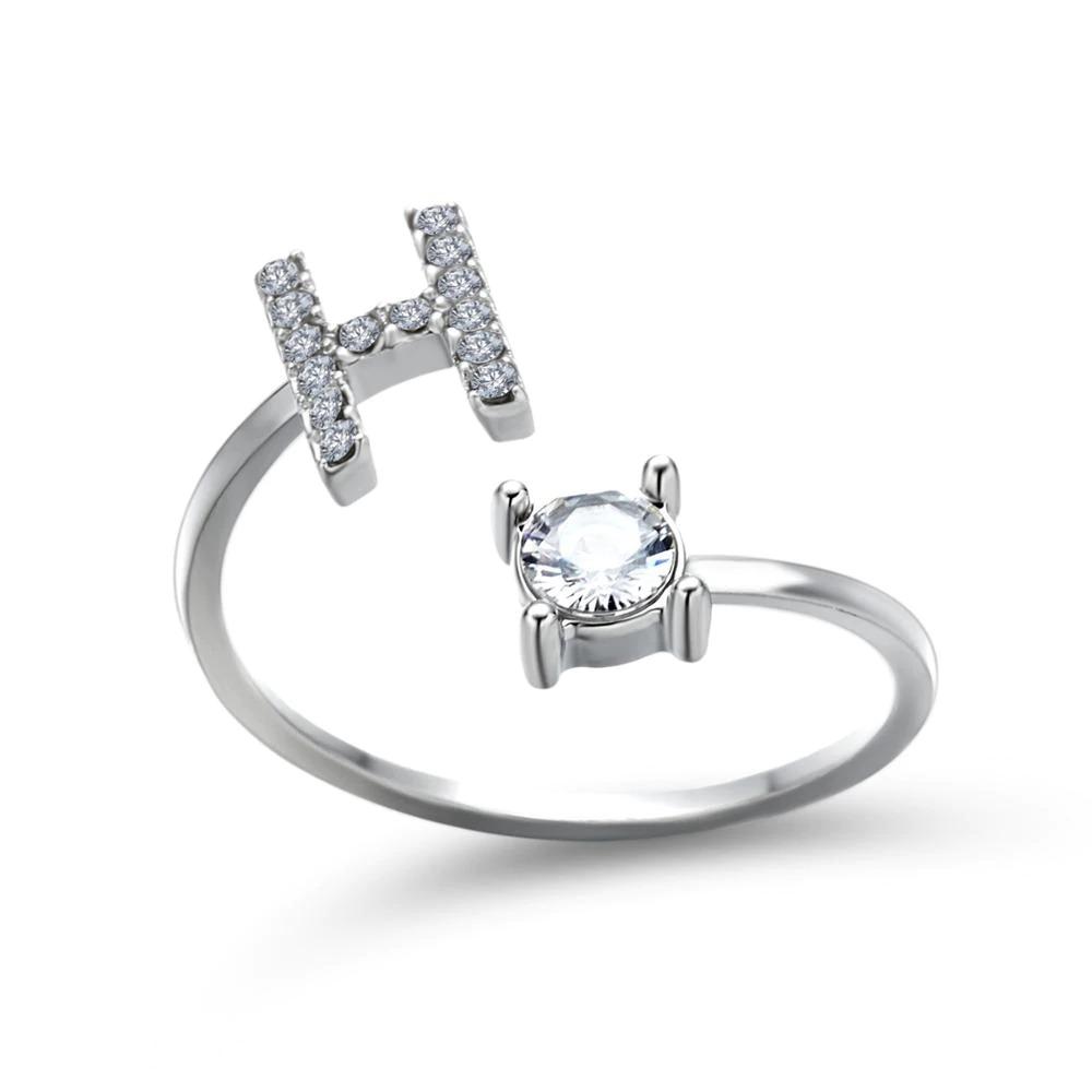 Women’s Adjustable Ring | Letter Charm