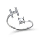 Women’s Adjustable Ring | Letter Charm