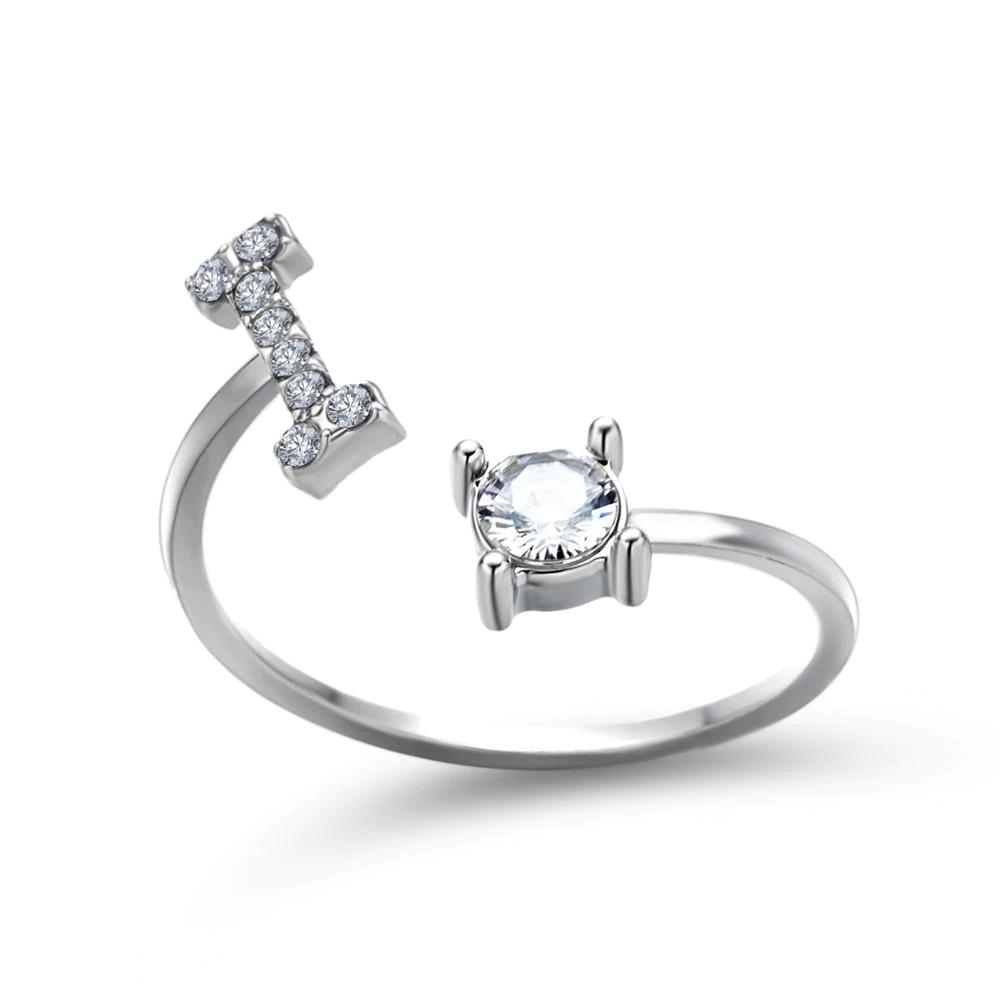 Women’s Adjustable Ring | Letter Charm