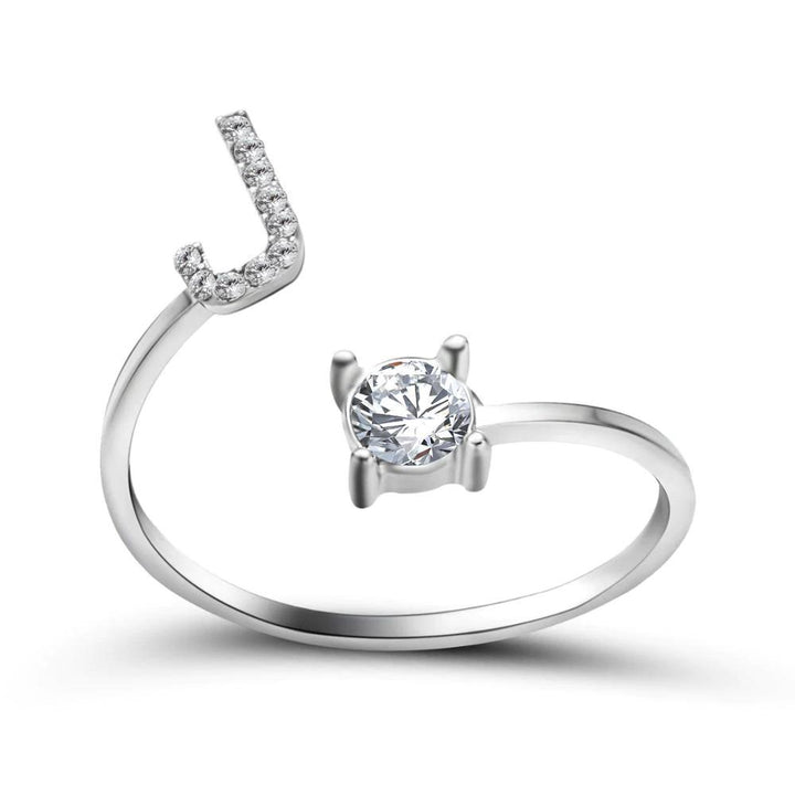 Women’s Adjustable Ring | Letter Charm