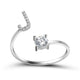 Women’s Adjustable Ring | Letter Charm