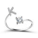 Women’s Adjustable Ring | Letter Charm