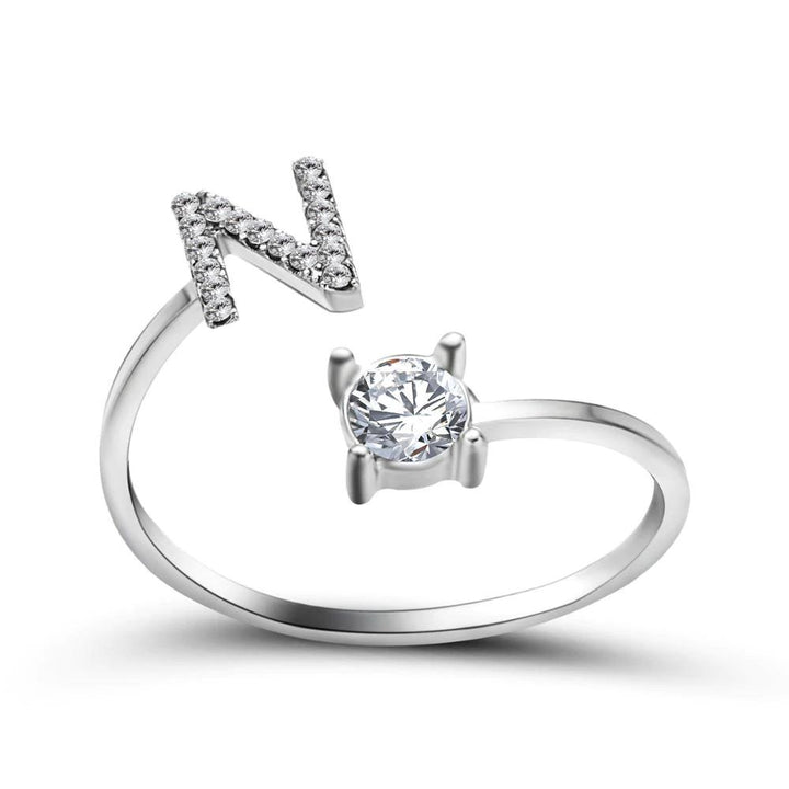 Women’s Adjustable Ring | Letter Charm