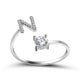 Women’s Adjustable Ring | Letter Charm