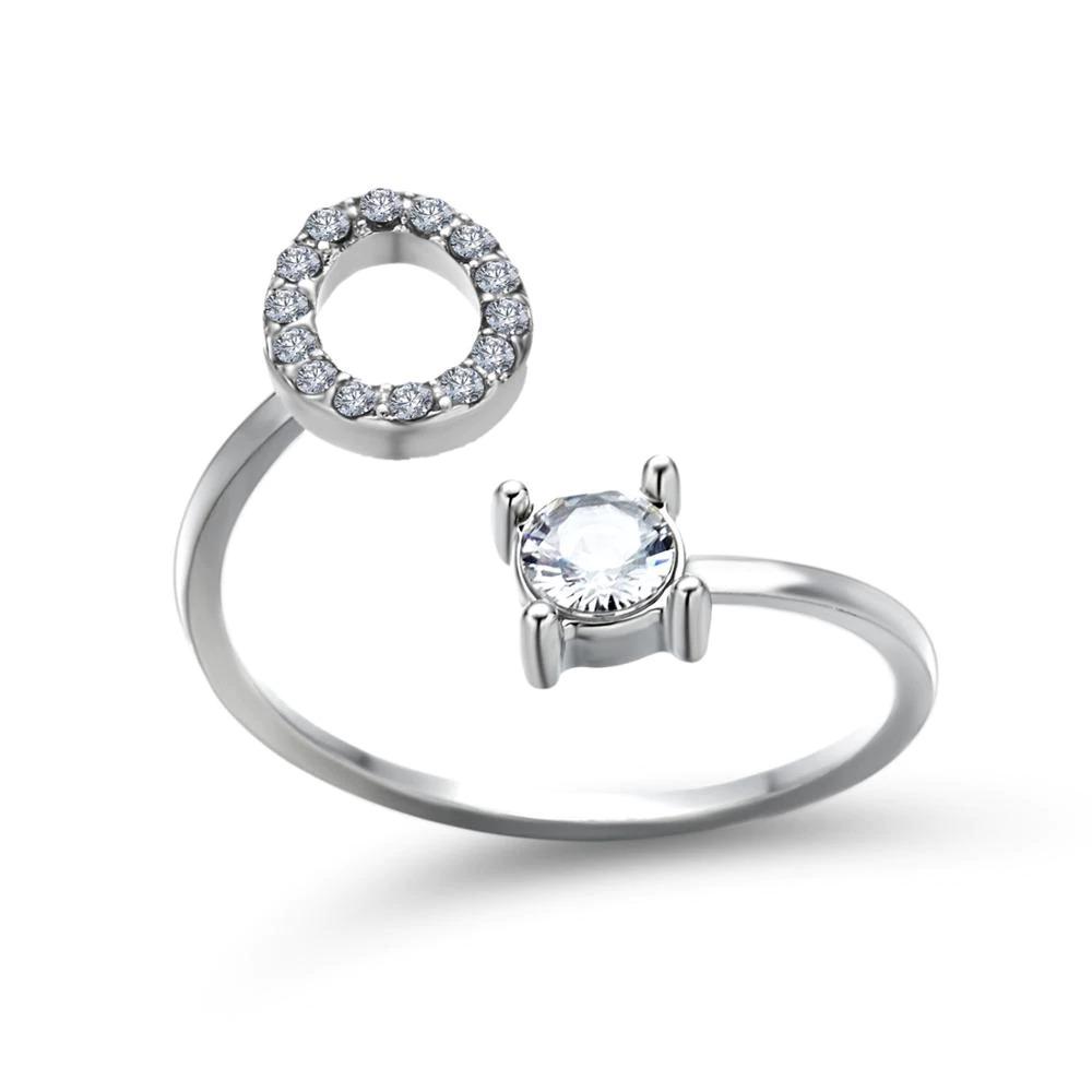 Women’s Adjustable Ring | Letter Charm