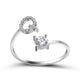 Women’s Adjustable Ring | Letter Charm