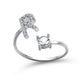 Women’s Adjustable Ring | Letter Charm