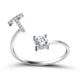 Women’s Adjustable Ring | Letter Charm