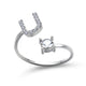 Women’s Adjustable Ring | Letter Charm