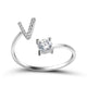 Women’s Adjustable Ring | Letter Charm