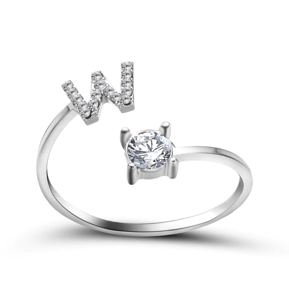 Women’s Adjustable Ring | Letter Charm