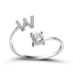 Women’s Adjustable Ring | Letter Charm