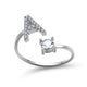 Women’s Adjustable Ring | Letter Charm