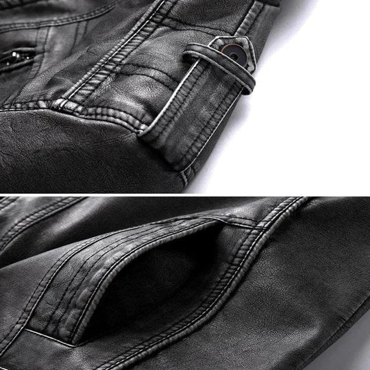 Boris - Black leather jacket for men