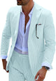 Men’s Striped Formal Suit Set | Two Piece