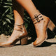 Women’s Vintage Block Heel Shoes | Double Strap