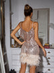 Women’s Fringe Feather Dress | Mini