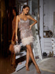 Women’s Fringe Feather Dress | Mini