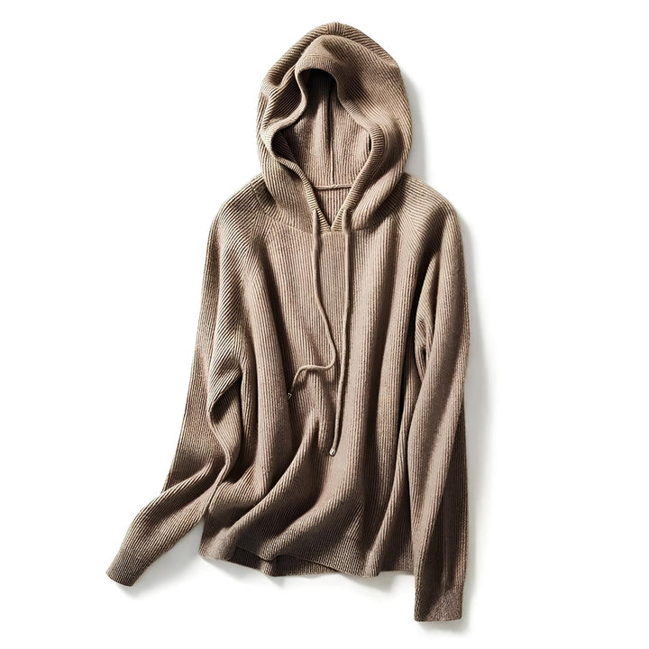 Women’s Ribbed Pullover Hoodie | Relaxed Fit