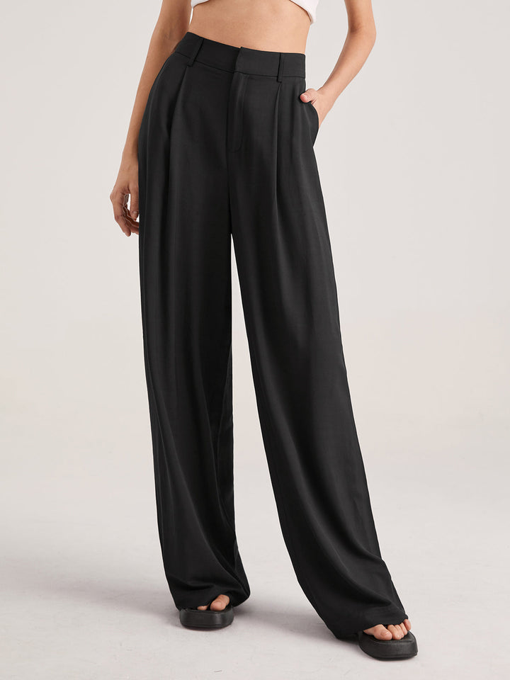 Women’s High Waisted Trousers | Wide Leg