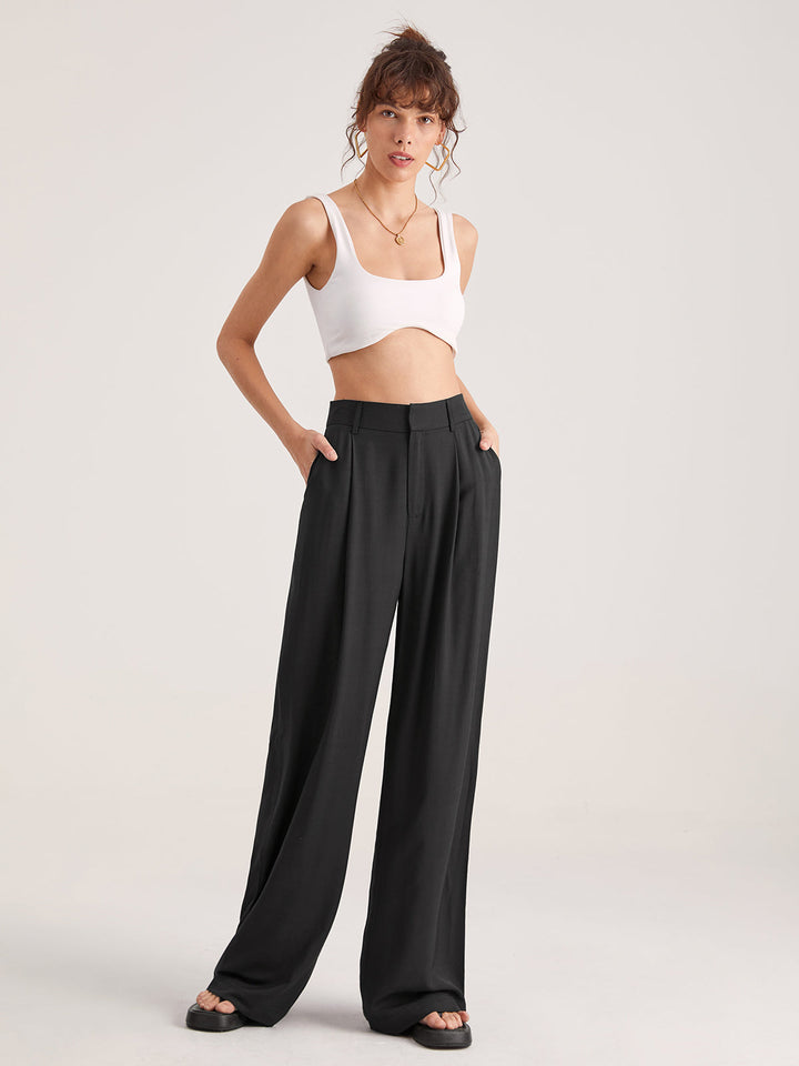 Women’s High Waisted Trousers | Wide Leg