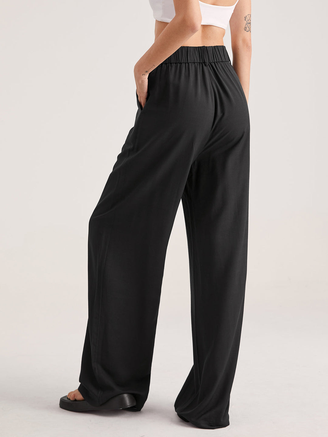 Women’s High Waisted Trousers | Wide Leg
