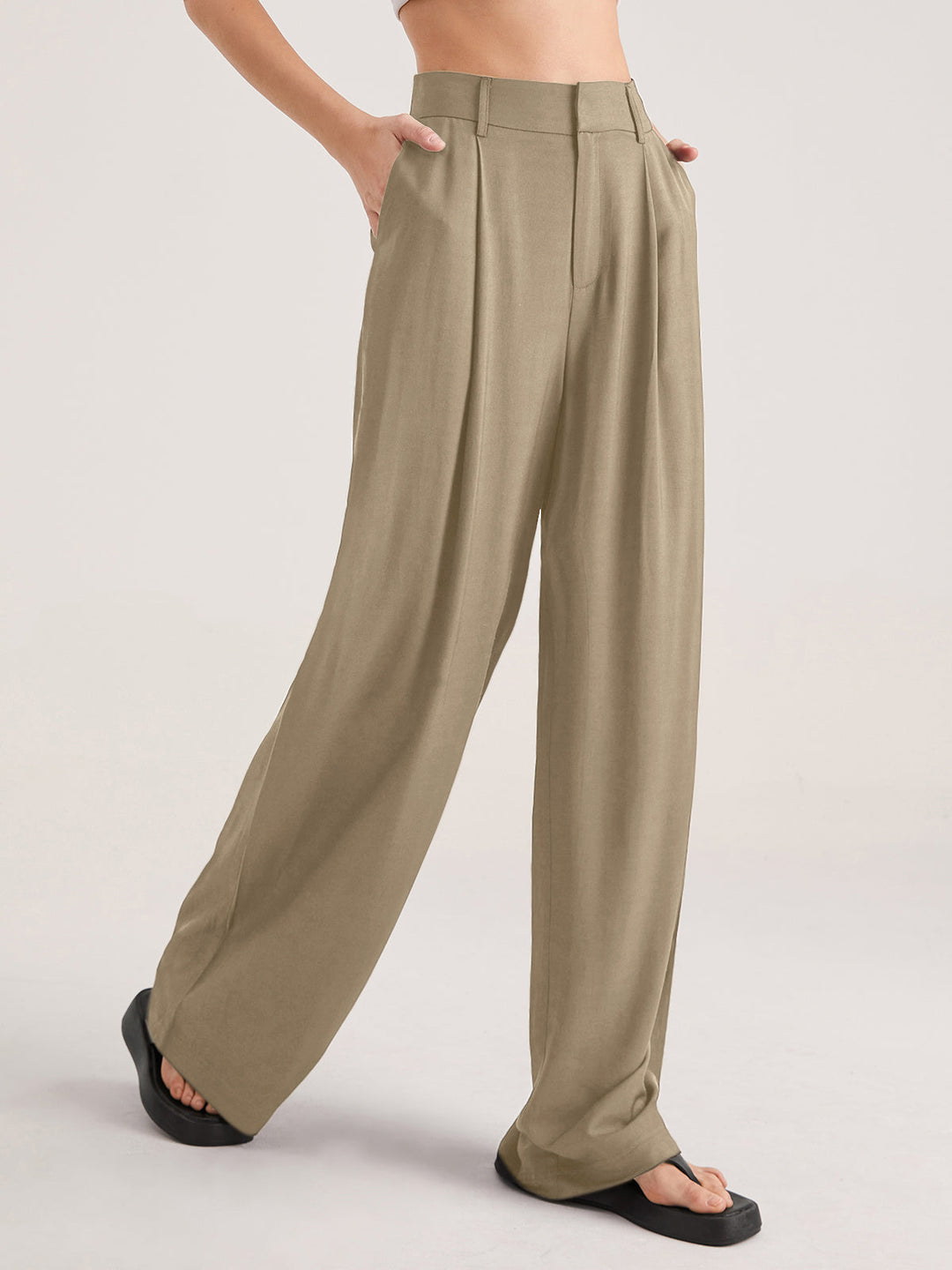 Women’s High Waisted Trousers | Wide Leg