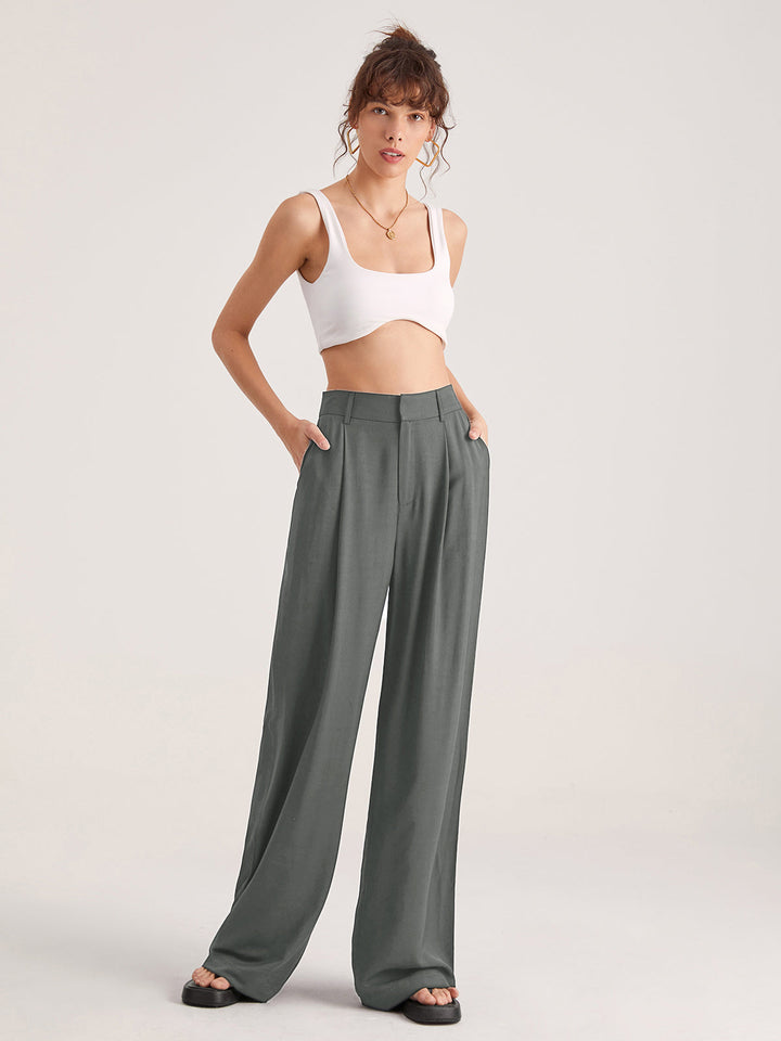 Women’s High Waisted Trousers | Wide Leg