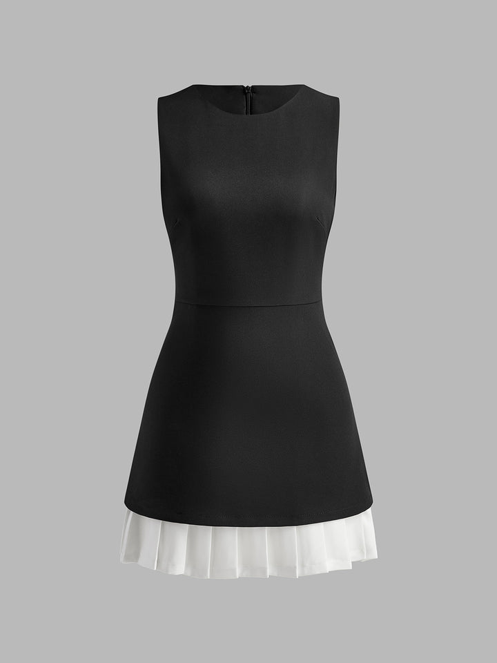 Women’s Sleeveless Pleated Dress | Mini