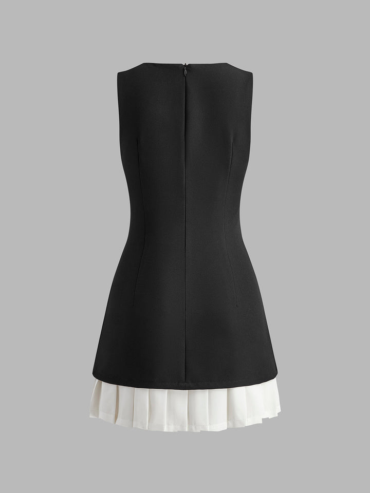 Women’s Sleeveless Pleated Dress | Mini