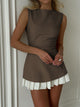 Women’s Sleeveless Pleated Dress | Mini