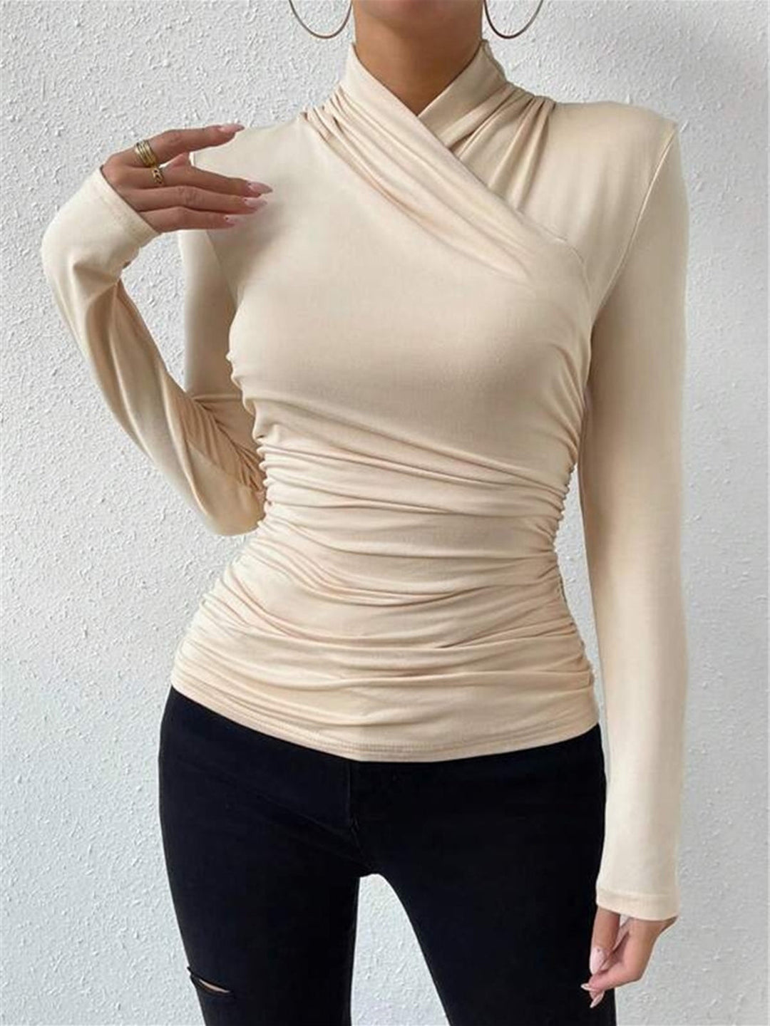 Women’s Wrap Fitted Top | Long Sleeve