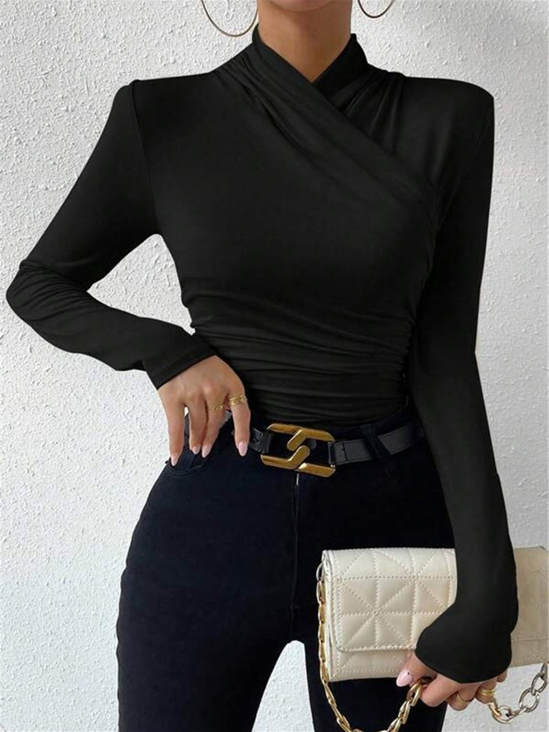 Women’s Wrap Fitted Top | Long Sleeve