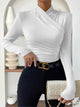 Women’s Wrap Fitted Top | Long Sleeve